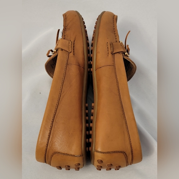 Lauren Ralph Lauren Briley Tan Leather Moccasin Loafers Size 9B - Picture 9 of 12